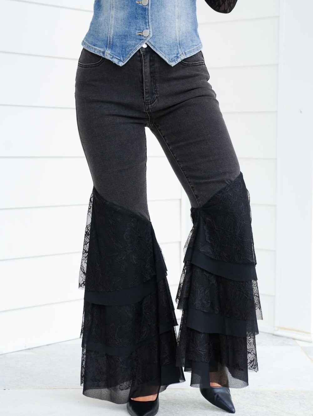 Marbella Lace Flare Jeans